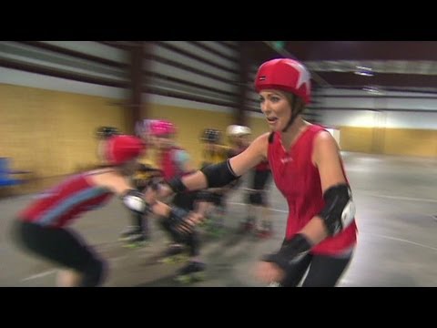 Brooke Baldwin laces up her skates for roller derby