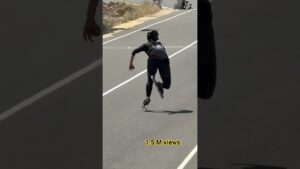 100m powerful speed skating short 💯❤️🔥 #newsong #music #punjabisong #love #song #viral #skating