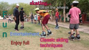 😊skating…a fun on wheels. 😊Fun, entertainment and classic skiing techniques #kidsvideos #kidsfun