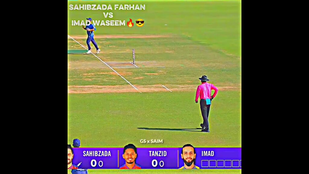 Sahibzada Farhan vs Imad Waseem Today Face To Face.🫣 Imad Waseem get Farhan wicket on first ball.🥵🔥