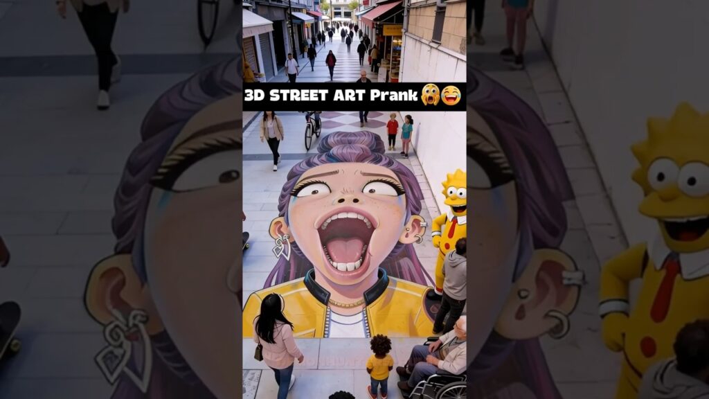 K-pop demon hunters 3D Street Art Prank😳 Golden 18 #kpopdemonhunters #kpop #funny