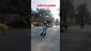 पब्लिक का क्या रिएक्शन है 😱👀#skating #abhiskater #trendingsong #viral #trending#publicreaction