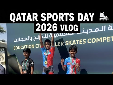 Qatar Sports Day 2026 | Tamil Vlog | Skating Competition on Feb 10 🛼Event #tamilvlog,#skating,