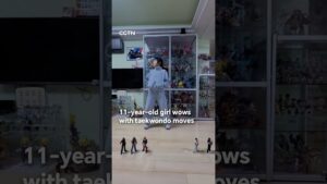 11-year-old girl wows with taekwondo moves