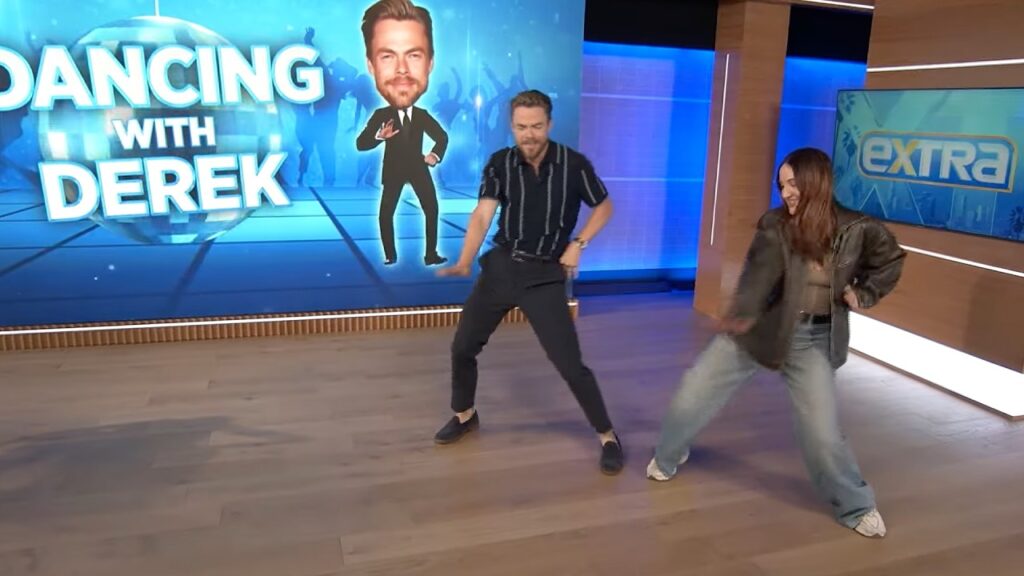 Derek Hough & Molly Long Do Her Viral ‘Double Dutch Bus’ Choreography