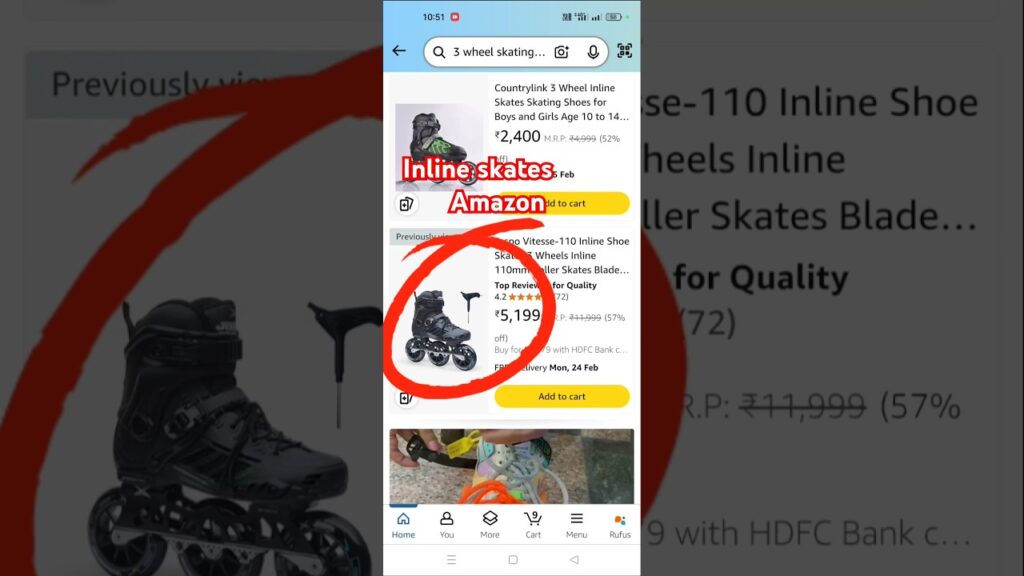 what is the price of Amazon shopping inline skating shoes #bestskating #shopping #amazon #ytshorts🛼